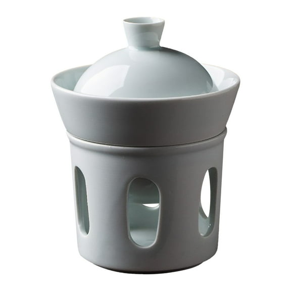 Soup Bowl - Small Ceramic Stew Pot Steamed Egg Bowl with Lid Steaming Cup Steam Soup Bowl Custard Cups Bowl for Home Kitchen Egg Custard Birds Nest（A Set of Soup Bowls)