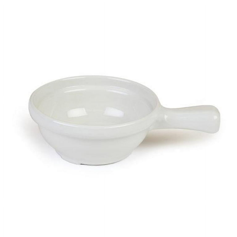 Ceramic Soup Bowls with Handles Baking Bowl Simple Household Tableware Soup  Noodle Bowl Salad Bowl-Gray (Only One Piece） 