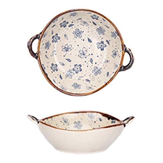 Soup Bowls with Handles, 20 oz French Onion Soup Crocks, Soup Bowl Oven Safe for Chili, Beef Stew, Ceramic Bowl Set - 7.5 Inch, Set of 1, Arctic White