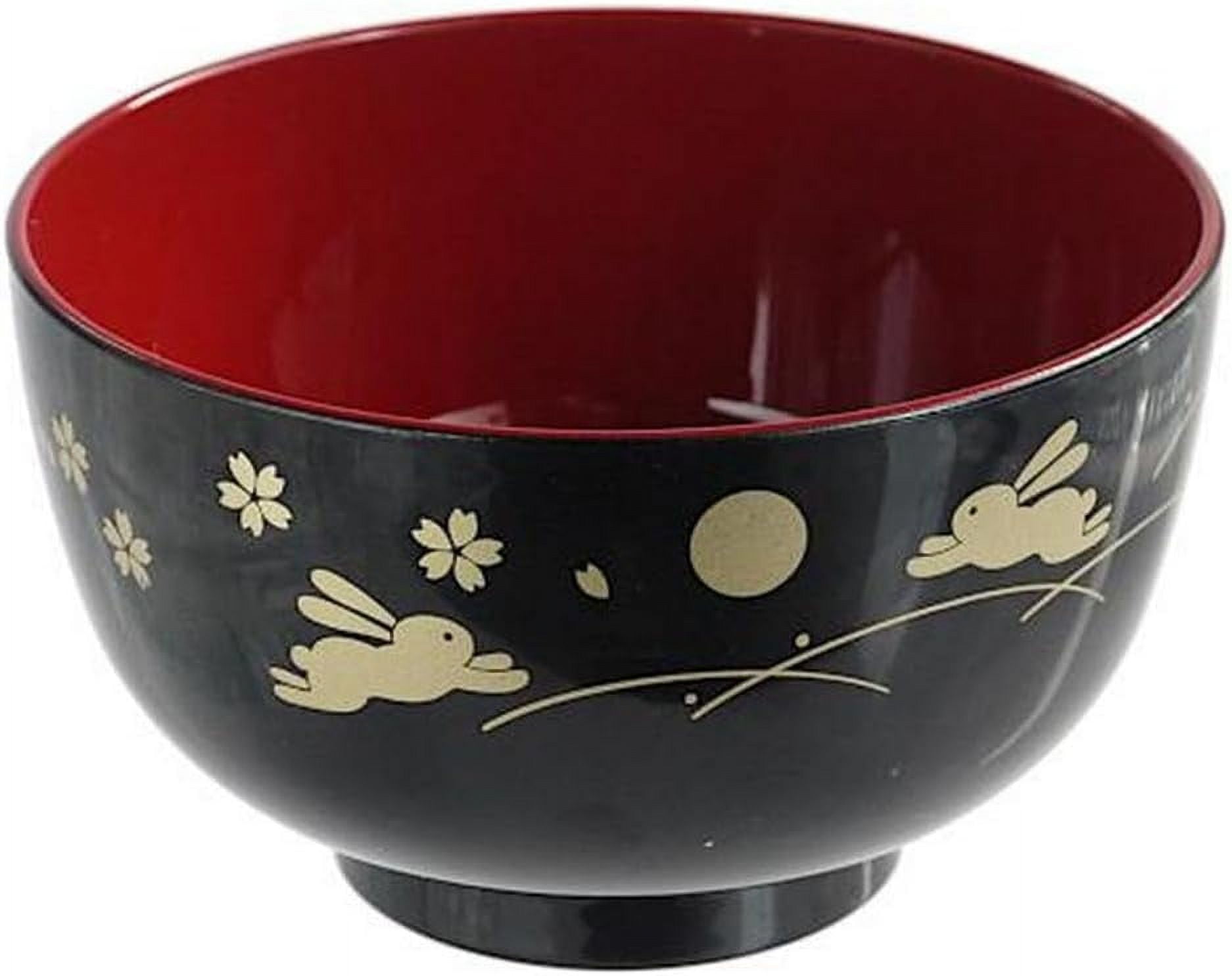 Japanese Plastic Rabbit Soup Bowls Japanese Plastic Bowls Cereal Bowl Rice Bowl, Bunny and Moon ...