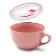 thumbnail image 1 of Soup Bowls With Handles, Microwave Safe Bowls, Microwave Soup Bowl With Lid, Soup Mug With Lid, Soup Cups With Handles-pink-16x14x8cm, 700ml, 1 of 7