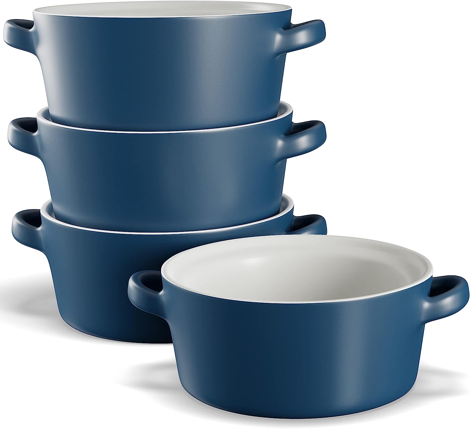 Soup Crocks, Ceramic Stackable Bowls, Broil, Oven, Microwave And