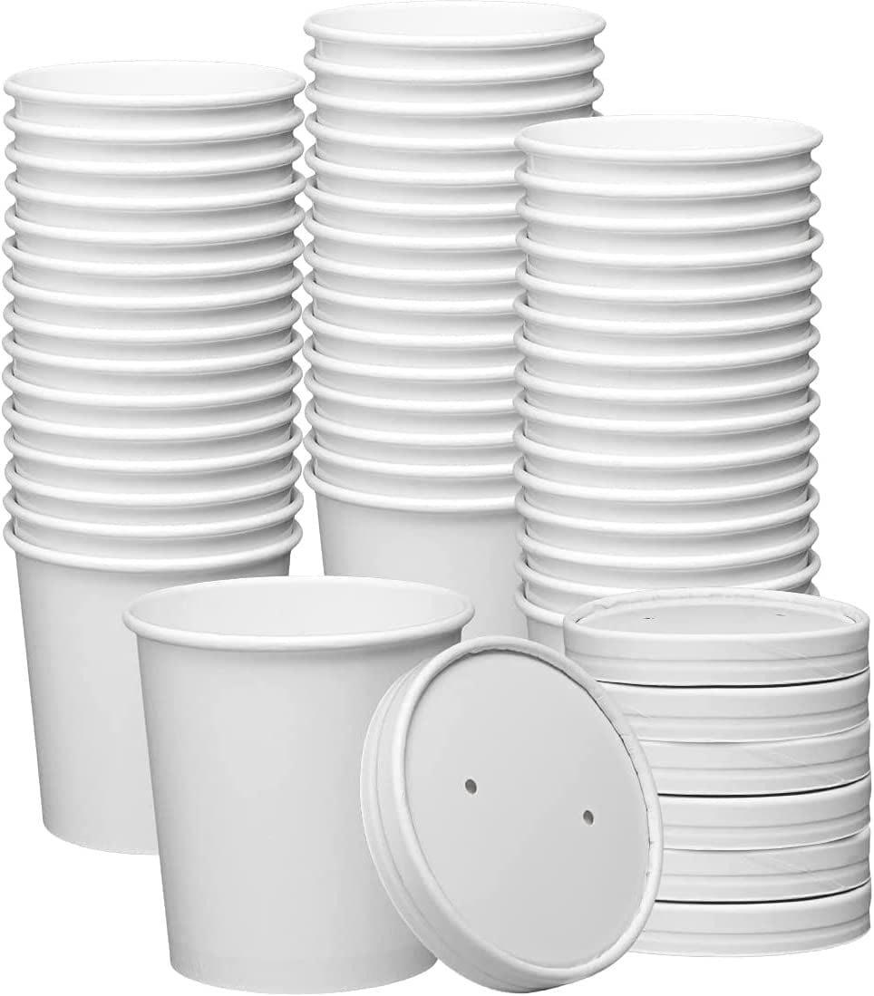Soup Cups with Lids 26 oz To Go Soup Containers with Lids [25 Sets