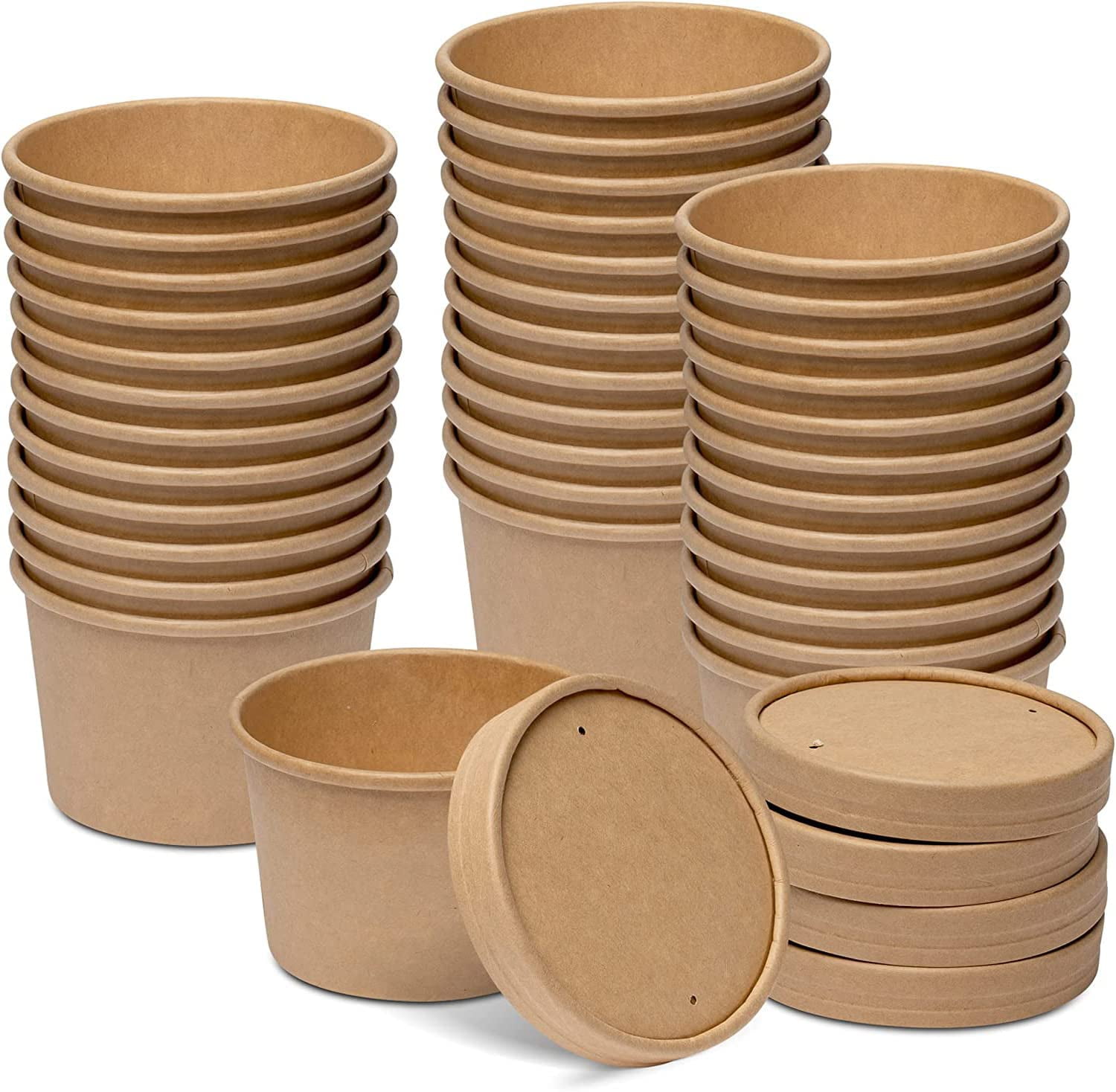 Cardboard 26oz Soup Containers  26oz Insulated Takeout Hot