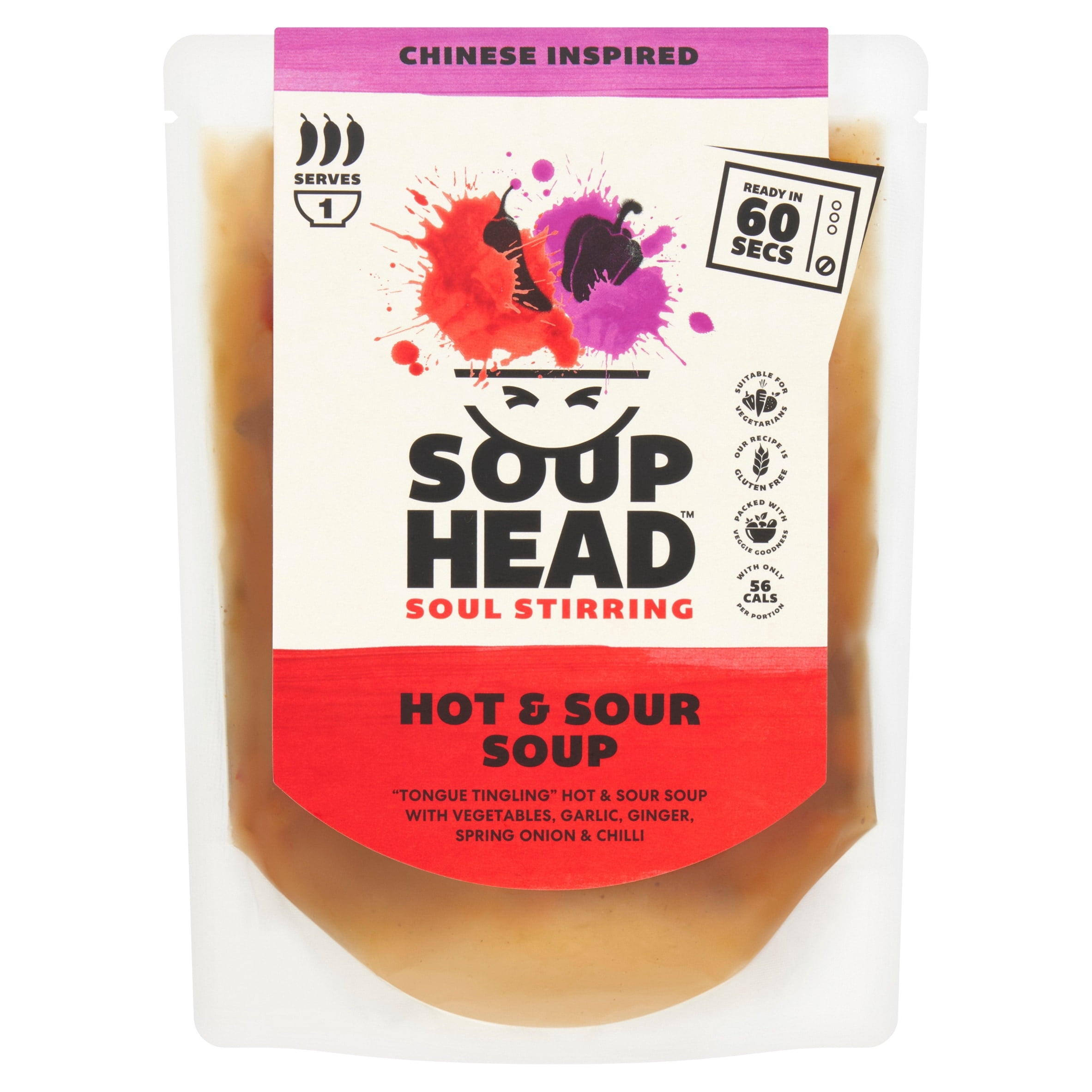 Soup Head Chinese Inspired Hot & Sour Soup 300g, Imported from Britain