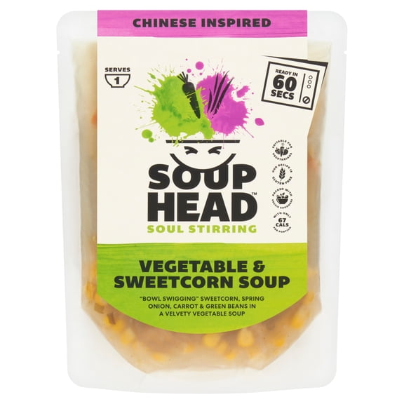 Soup Head Chinese Inspired Vegetable & Sweetcorn Soup 300g, Imported from Britain