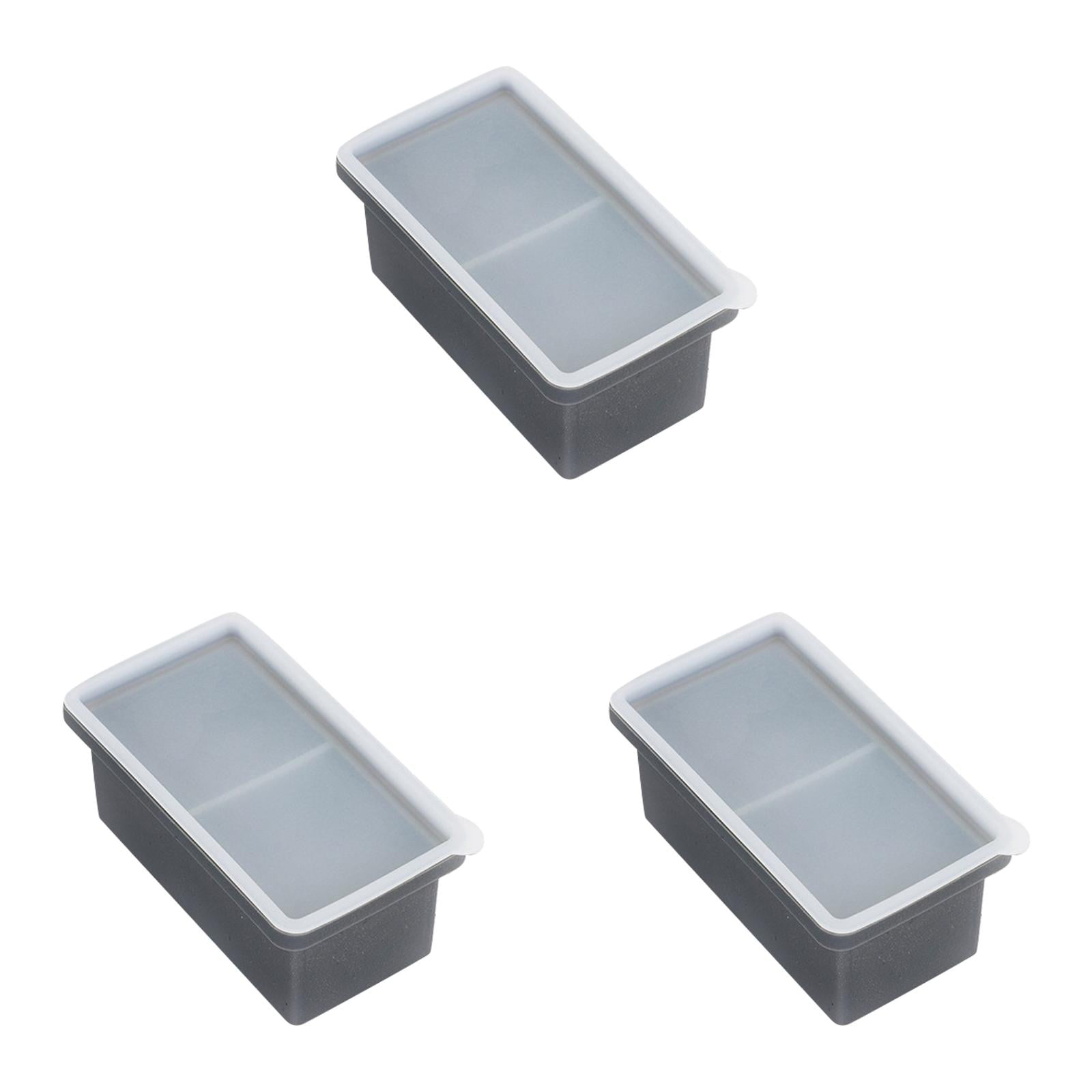 Soup Ice Cube Freezer Tray, Silicone 2-Cup Portion Trays with Lid ...