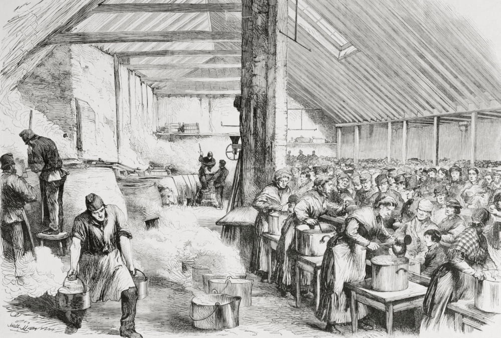 A Soup Kichen Serving Food To The Poor In Spitalfields London England In The 1860s From Lunivers Illustre Published In Paris In The 1868 Canvas Art - Ken Welsh Design Pics (18 x 12)
