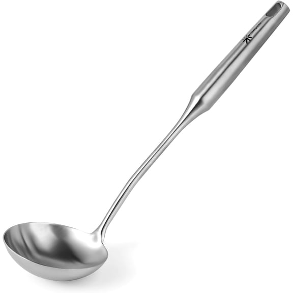 Soup Ladle - 18/10 Stainless Steel Ladle Spoon13.8" Large Durable Metal Ladel for Serving or Cooking, Stirring, Wok & Soup, Professional Heavy Duty kitchen Utensils, Christmas gifts