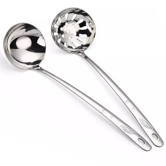 Soup Ladle Colander Serving Spoon Stainless Steel Heavy Duty Cooking Ladle