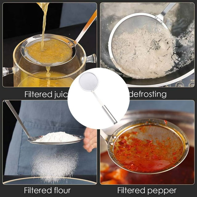 Soup Ladle, Cooking Spoon, Skimmer Spoon, Stainless Steel Spider