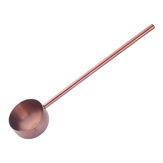 Soup Ladle, Long Handle Spoon, Gold Kitchen Utensil, Cooking Spoon, Serving Spoon, 80ml Ladle, Stainless Steel Ladle for Hot Oil Water Soup Home Kitchen