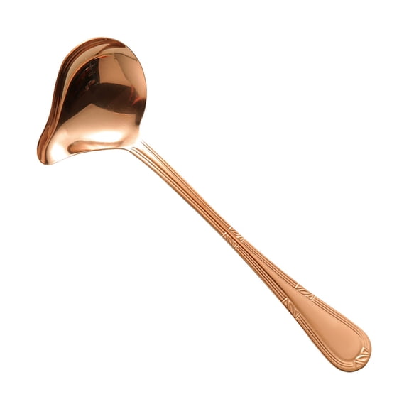 Soup Ladle, Soup Spoons Stainless Steel with Pour Spout, Durable Large Ladle Spoon Cooking Utensils Ladles for Serving, Metal Ladle Gravy Punch Ladle, 1Pc, Availble in Multicolor(Rose Gold,8x2.8")