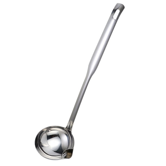 Soup Ladle Stainless Steel Heavy Ladle with Pour Spout for Soups, Serving, Cooking, Stews