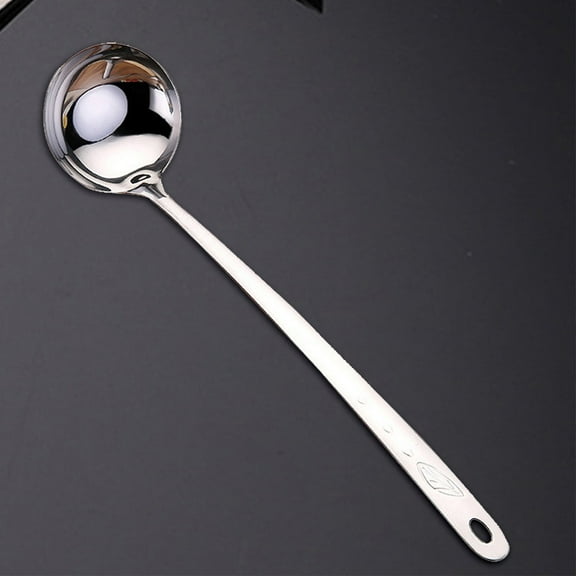 Soup Ladle, Stainless Steel Soup Server for Kitchen, for Cooking Stirring, Spoon with Long Hollow Handle, Serving Utensil for Gravy, Sauces, Cooking Ladle for Kitchen