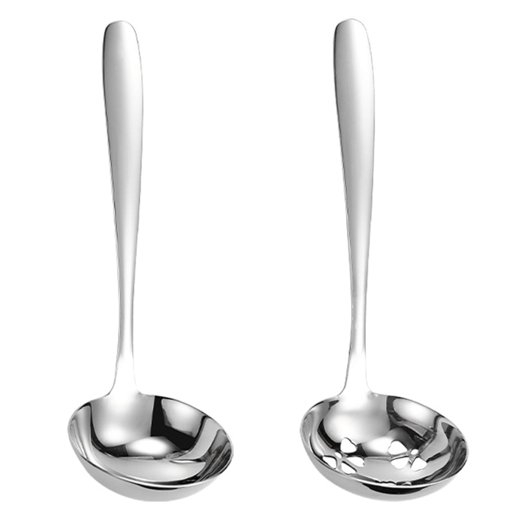 Soup Ladles Colander Set Long Handle Stainless Steels Small Soup Ladles Spoons Strainers Scoops Kitchenwares Servings Spoons