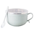 thumbnail image 1 of Soup Mugs with Handles and Lids,Soup Cups Mug Bowls with Spoon for Soup/Cereal/Salad/Noodles/Ramen/Microware &Dishwasher Safe,Plastic Soup Mug Microwavable Ramen Containers with Lids(Blue), 1 of 9