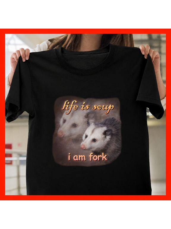 Soup Possum Meme Screaming Trash Marsupial Kitchen Humor Top Unisex T-Shirt, up to size 5XL