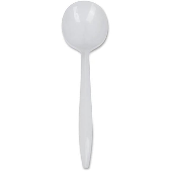 Soup Spoon Medium Weight Individual Wrapped PP - White