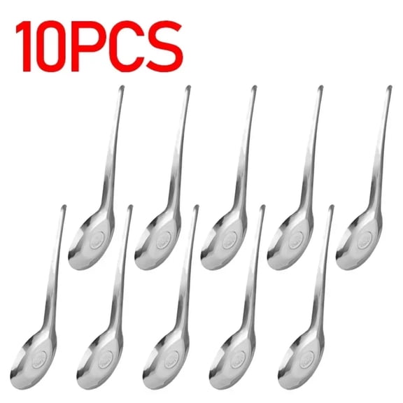 Soup Spoon Stainless Steel Dessert Spoons Silver Large Capacity Flatware Rice Dinner Spoons Kitchen Tableware Cooking Utensil