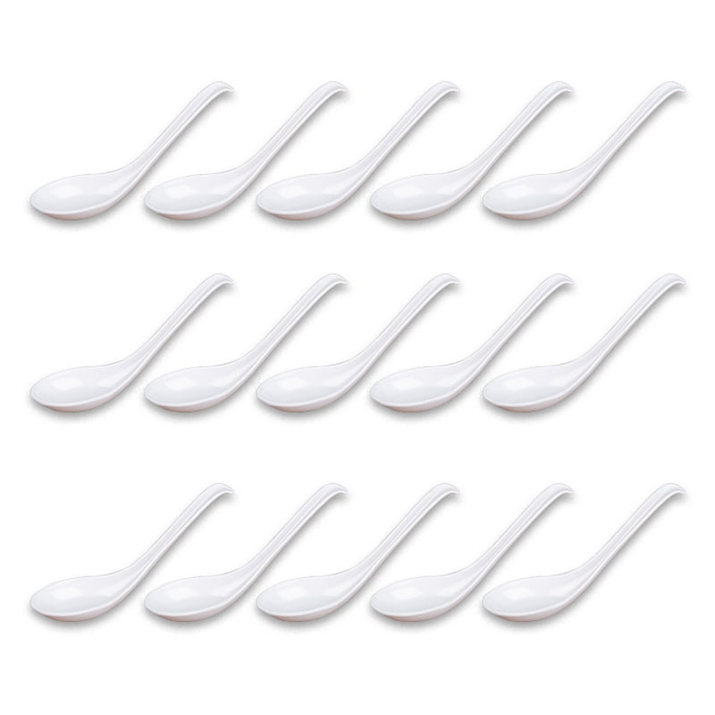 Soup Spoons,15Pcs Japanese Style Spoons Rice Spoons Chinese Asian Soup