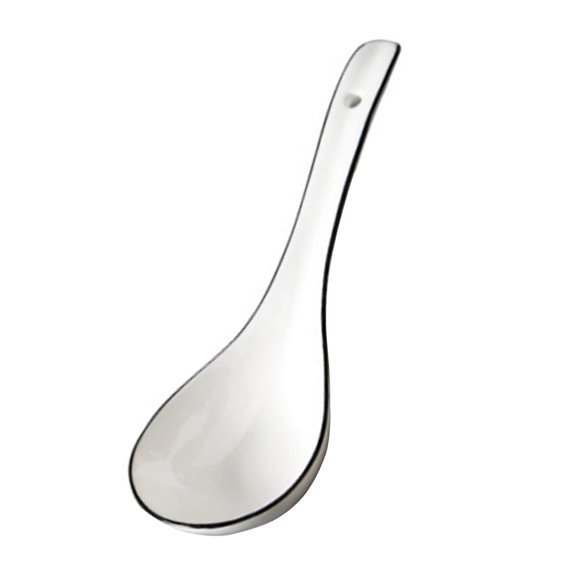 MEIBUTYUP Porcelain Soup Spoon 1 Pack - Elegant Tableware for Everyday Use and Dining