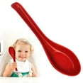 thumbnail image 1 of Soup Spoons, Rice Spoons, Melamine Chinese Won Ton Soup Spoon For soba, pho, ramen, Noodle, Korean Style Large Spoon with Long Handle- Notch Style Ramen Dumpling Rice Noodle Soba Soup Spoons, 1 of 9
