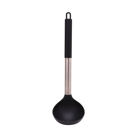 Soup Spoons Stainless Steel with Plastic Head and Extended Handle 31x8.5cm Stainless Steel Cooking Spoon for Stirring Soups and Sauces