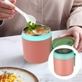thumbnail image 1 of Soup Thermo for Hot Food ,Lunch Thermo Food Jar Hot Insulated Food Containers,Stainless Steel Wide Mouth Lunch Food Thermo Jar with Sealing Cap for Picnic ,Home ,office ,Work(Pink,3.93x4.64"), 1 of 8