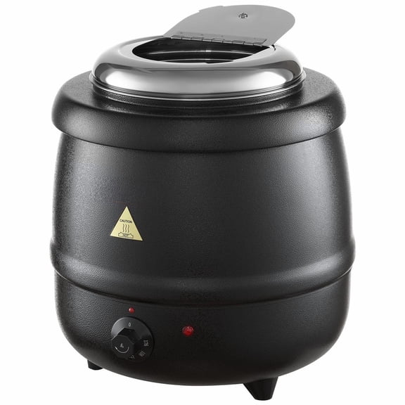 Commercial Soup Warmer 10Qt, Electric Soup Kettle Station with Stainless Steel Pot, Adjustable Temp, Keep Warm for Buffet Restaurant Family