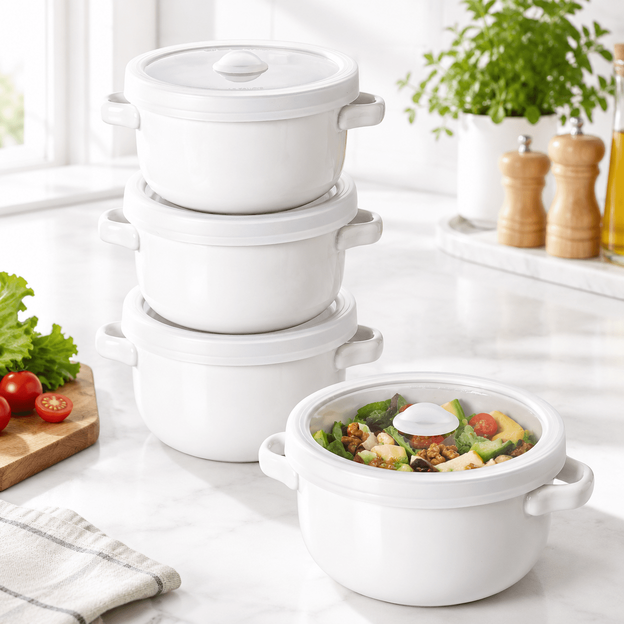 Soup With Handles 28 Oz And Silicone Lids Onion Bowl For Chili Beef ...