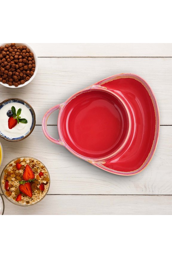 Soup and Sandwich Bowl, 2026 New Soup and Sandwich Plate Combo,Stoneware Dual Compartment Soups & Side Bowl Set, Easy to Clean for Breakfast