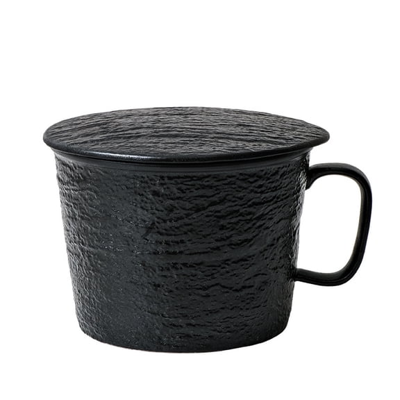 Soup cups with handle, soup bowl, bouillon cup, ceramic safe with lid for cereal, tea, milk, oatmeal, instant ramen noodle bowl, microwave and dishwasher safe
