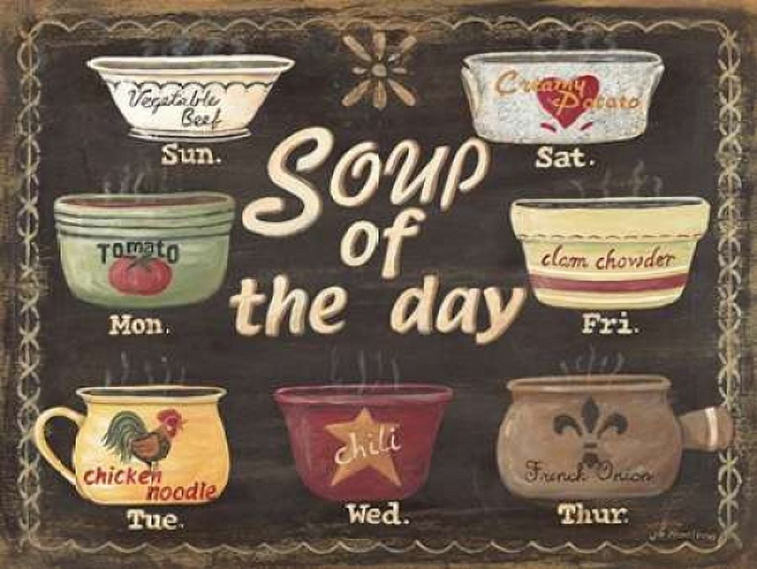 Soup of the Day Canvas Art - Jo Moulton (18 x 24)