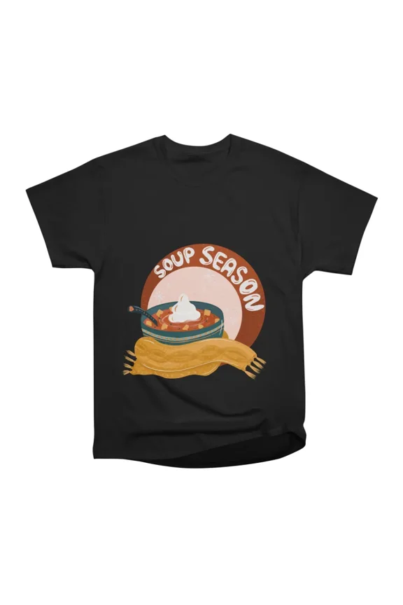 Soup season retro bubble badge T-Shirt Tee Gift For Him Merch For Her Apparel For Friend