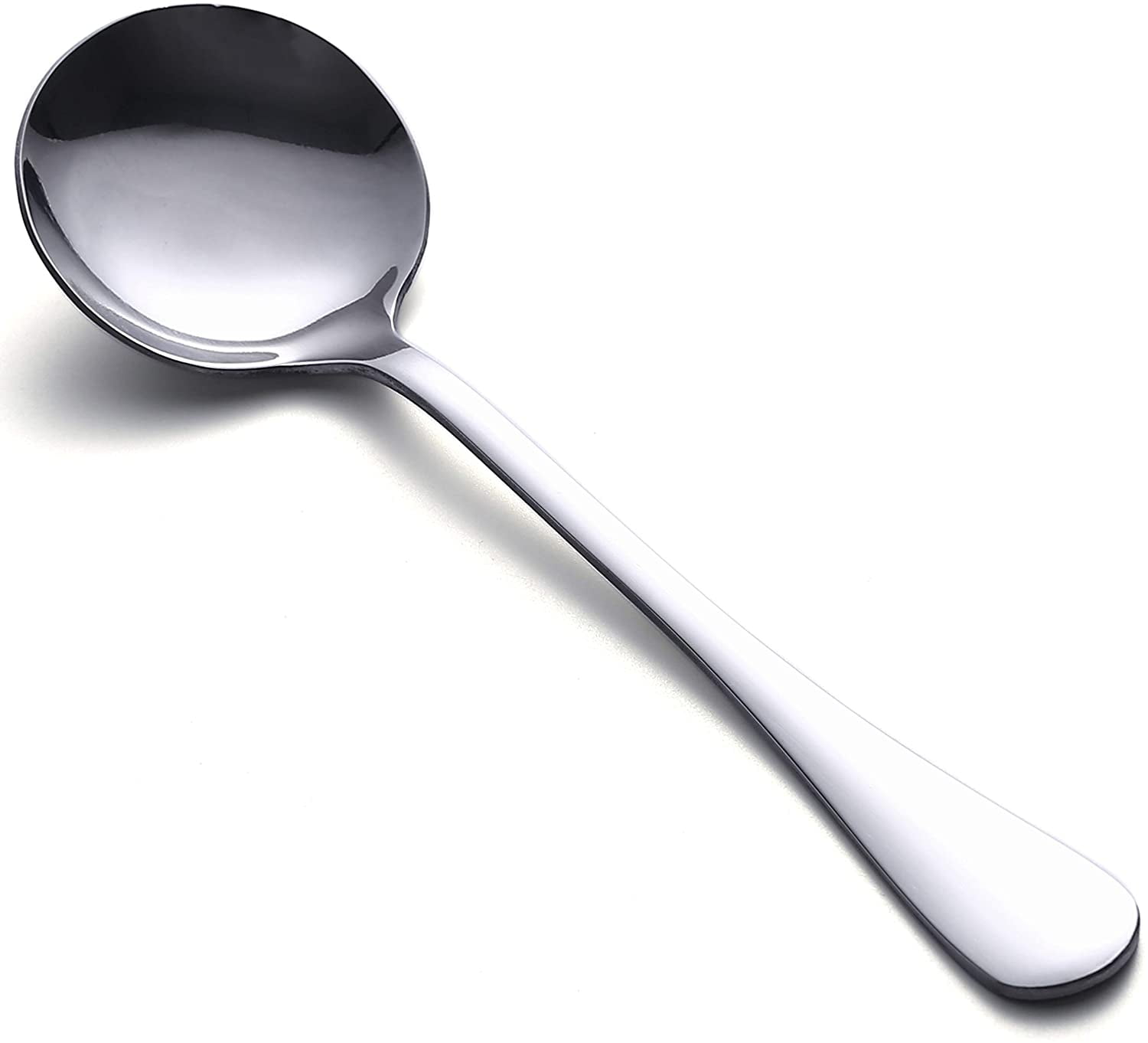 Soup Spoon)26CM Stainless Steel Round Spoon Hot Pot Ladle Dinnerware CS
