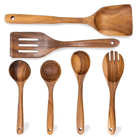 Souped Up Recipes Wooden Kitchen Utensils Set