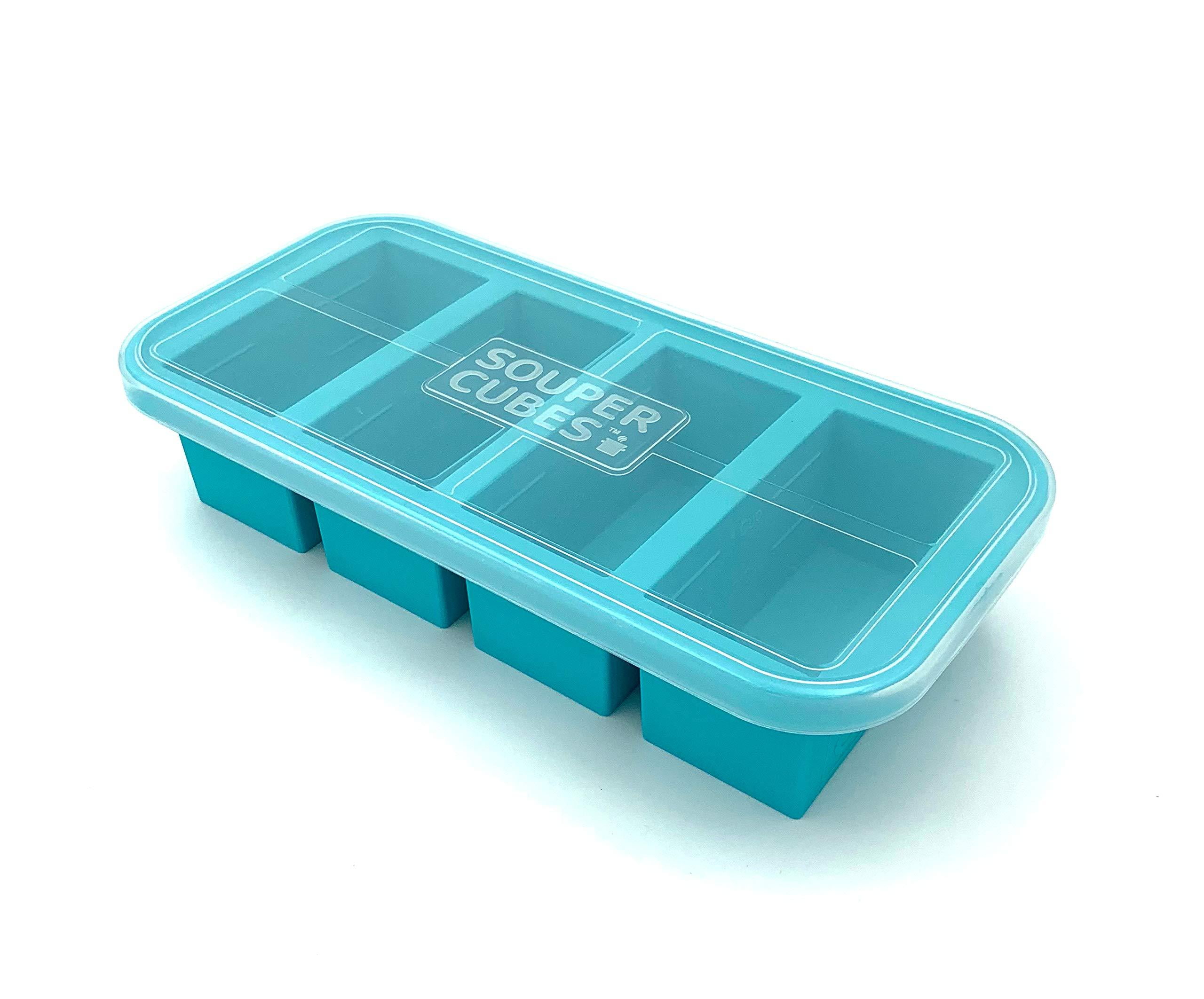 Souper Cubes 1-Cup Extra-Large Silicone Freezing Tray with Lid