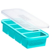 Souper Cubes 1 Cup Silicone Freezing Tray with Lid, Silicone Soup Freezer Molds for Freezing Broth, Soup, Leftovers and More, 1-Pack - Aqua