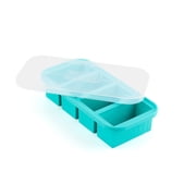 Souper Cubes 1 Cup Silicone Freezing Tray with Lid, Silicone Soup Freezer Molds for Freezing Broth, Soup, Leftovers and More, 1-Pack - Aqua