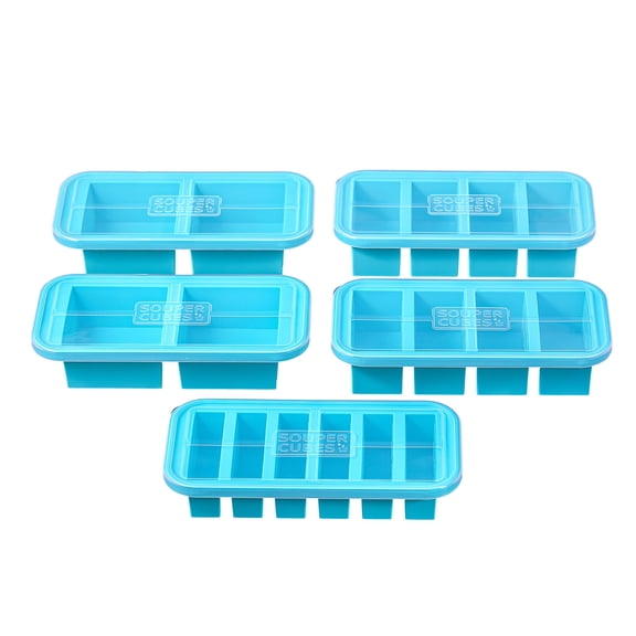 Souper Cubes Silicone Freezer Storage Tray, 5 Pack