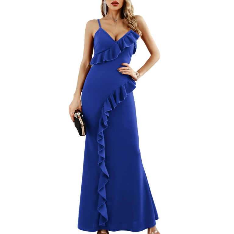 Women's sexy V-neck sleeveless evening dress Women's sexy V-neck sleeveless evening dress