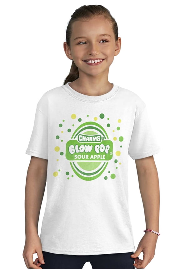 Sour Apple Blow Pop Retro Candy Logo Crewneck T Shirts Boy Girl Teen Brisco Brands X
