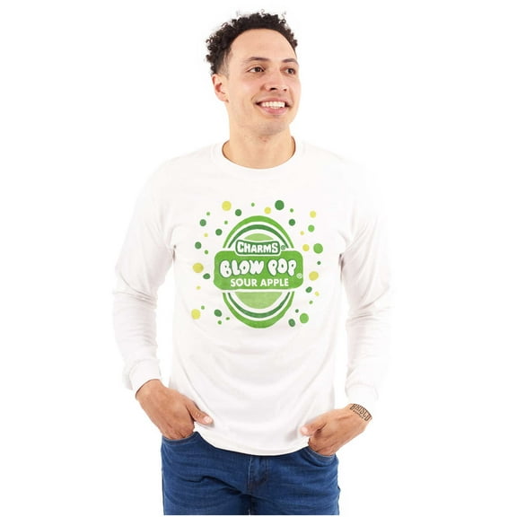 Sour Apple Blow Pop Retro Candy Logo Long Sleeve TShirt Men Women Brisco Brands S