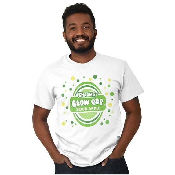 Sour Apple Blow Pop Retro Candy Logo Men's Graphic T Shirt Tees Brisco Brands M