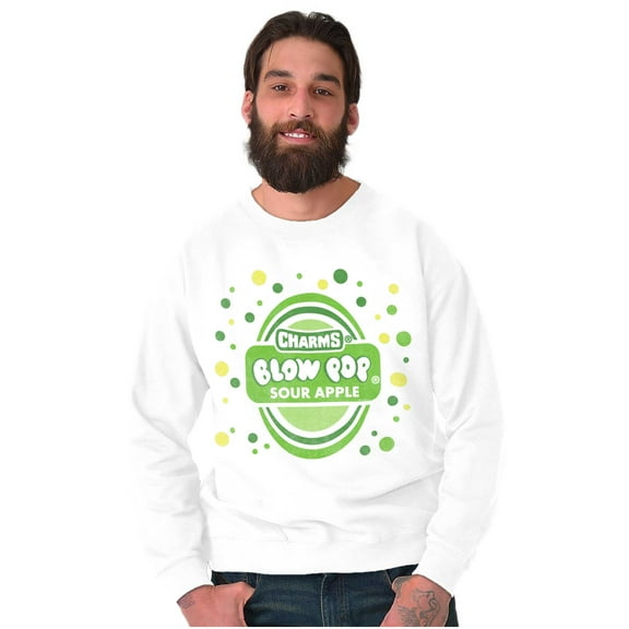 Sour Apple Blow Pop Retro Candy Logo Sweatshirt for Men or Women Brisco Brands S