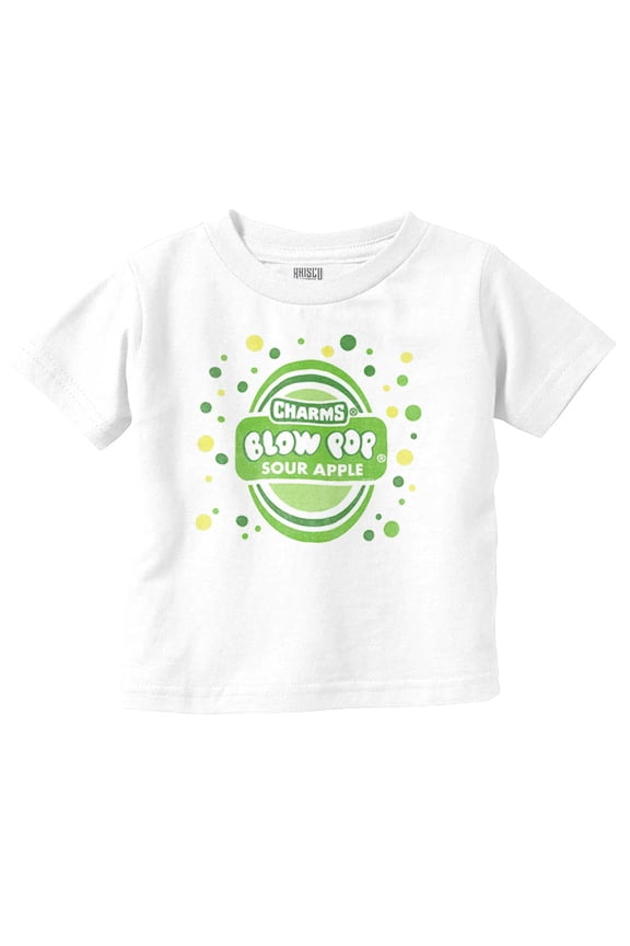 Sour Apple Blow Pop Retro Candy Logo Toddler Boy Girl T Shirt Infant Toddler Brisco Brands 24M