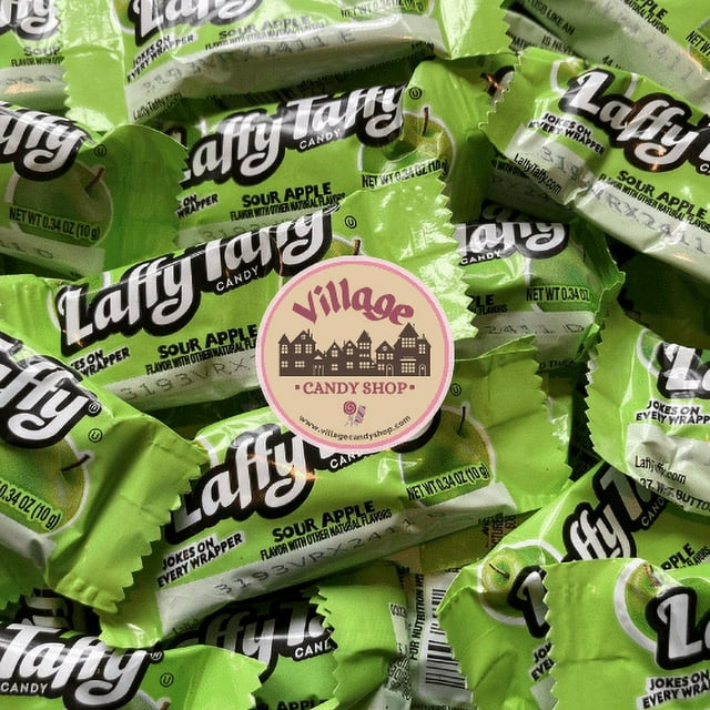 Sour Apple Green Laffy Taffy Mini Bars Candy 7 Oz