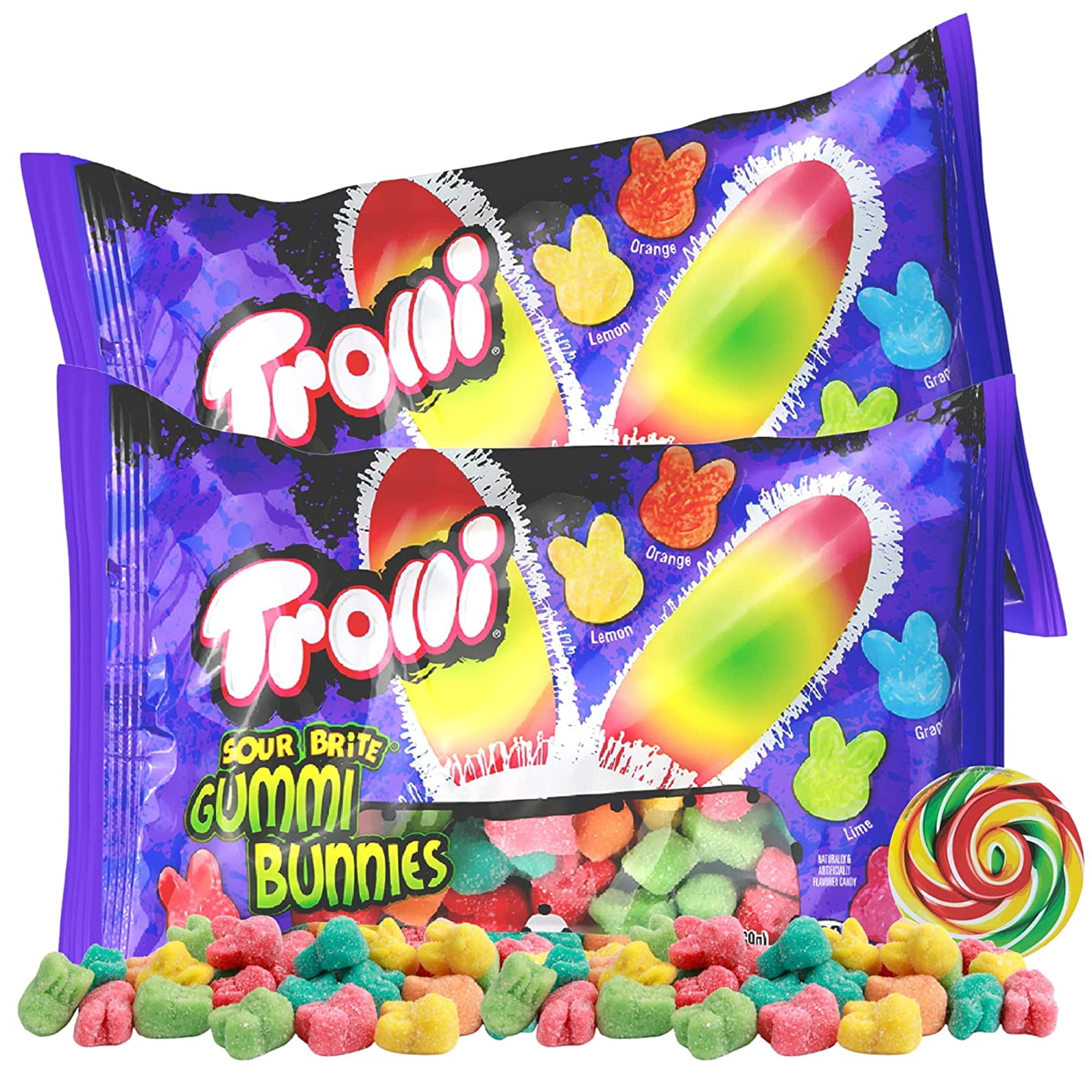 Sour Brite Gummy Candy Bunnies, 9.5 oz per Bag (Pack of 2) - Walmart.com