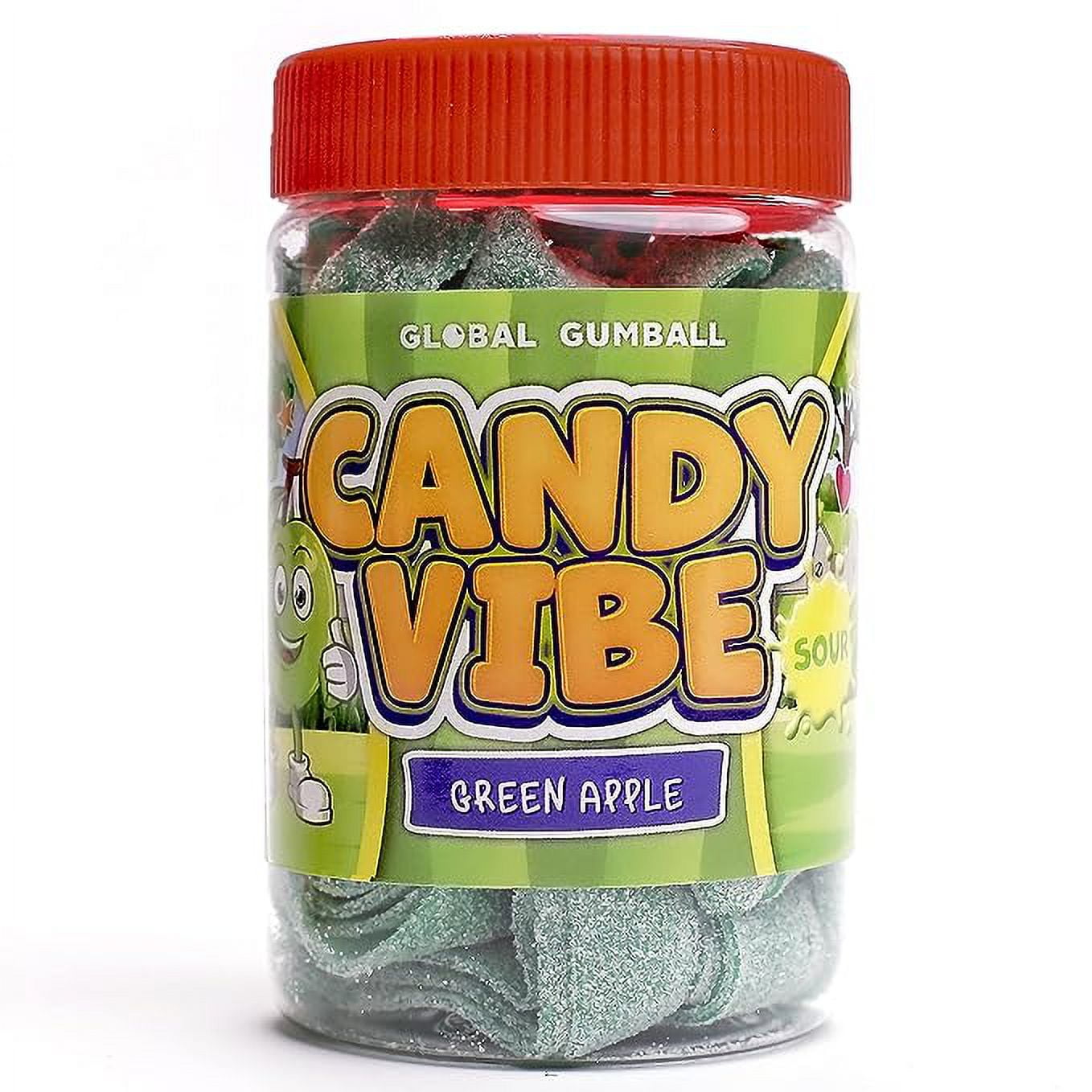 Sour Candy Apple Candy Belts 0.55 Lb Sour Candy Belts in Bottle